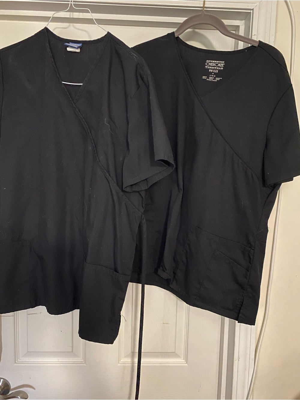 Cherokee Black Women’s Wrap-Style Medical Scrub Top (2)
